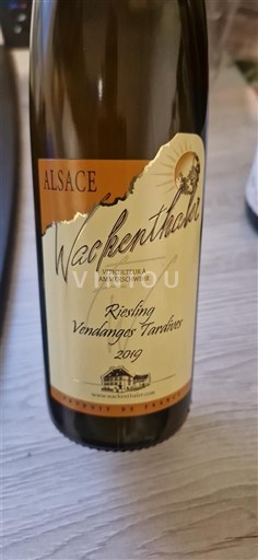 Alsace Not Specified Vendanges Tardives Wackenthaller 2019