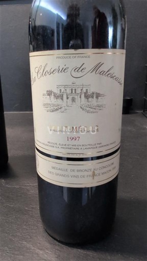 Bordeaux Lussac-saint-émilion La Closerie de Malessan 1997