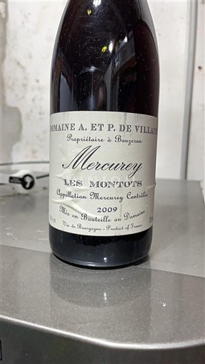 Bourgogne Mercurey Domaine A. et P. de Villaine Les Montots 2009
