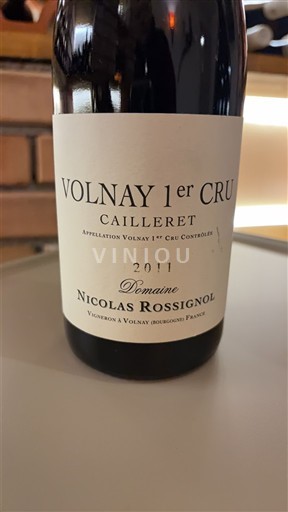 Burgundy Volnay Premier Cru Domaine Nicolas Rossignol Cailleret 2011