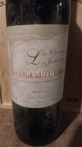 Bordeaux Lalande-de-Pomerol Les Charmes Janoueix 2008 2008