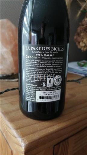Sud-Ovest Cahors Château Triguedina La Part des Biches 2019