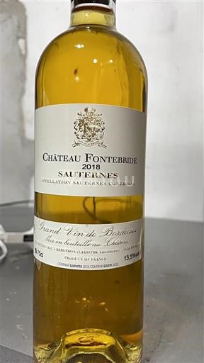 Bordeaux Sauternes Château Fontebride 2018