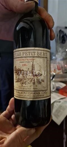Bordeaux Saint-Émilion Grand Cru Grand Cru Château Petit Bert 1984
