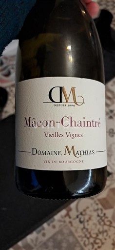 Borgoña Mâcon y Mâcon-villages Domaine Mathias Vieilles Vignes Sin añada