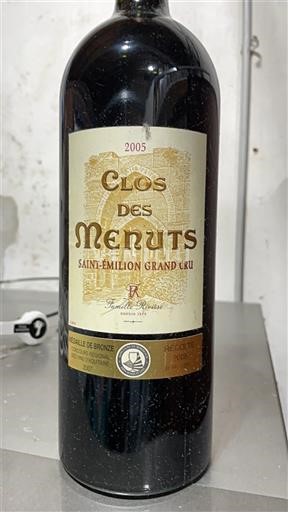 Bordeaux Saint-Émilion Grand Cru Clos des Menuts 2005