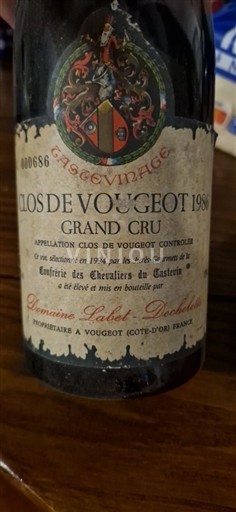 Burgundija Clos-de-vougeot Grand Cru Domaine Labet Dechelette 1986