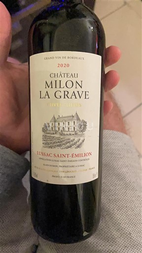 Bordeaux Lussac-saint-émilion Château Milon La Grave Julius 2020