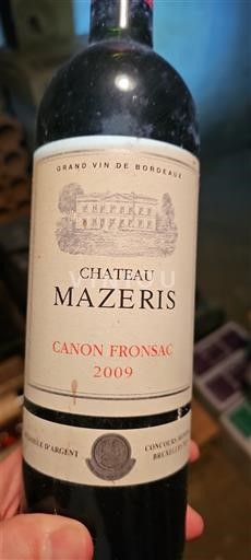 Bordeaux Canon-Fronsac Château Mazeris 2009
