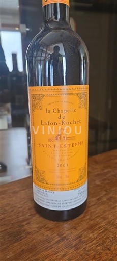 Bordeaux Saint-Estèphe Château Lafon-Rochet La Chapelle de Lafon-Rochet 2003