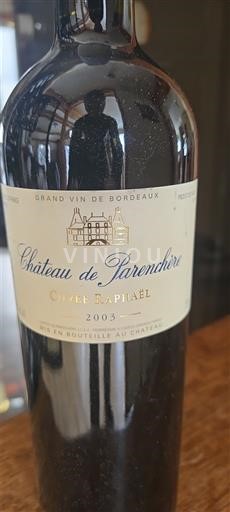 Burdeos Bordeaux superior Château Parenchère Raphaël 2003