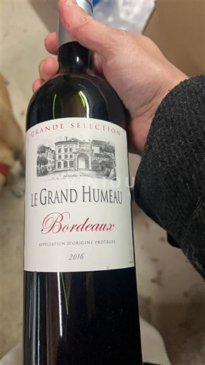 Bordeaux Le Grand Humeau Grande Sélection 2016
