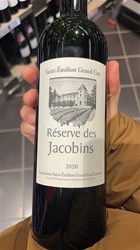 Bordeaux Saint-Émilion Grand Cru Grand Cru Les Jacobins Réserve des Jacobins 2020