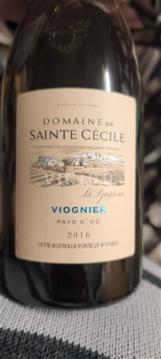 Linguadoca e Rossiglione Paese d'Oc Domaine Sainte Cécile Viognier 2016