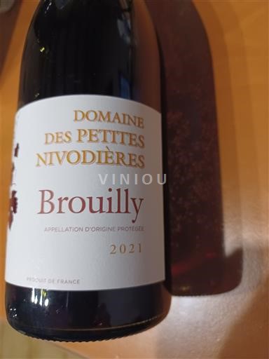 Beaujolais Brouilly Domaine S Petites Nivodières 2021