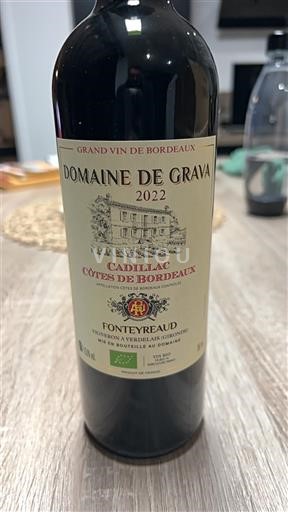 Bordeaux Cadillac-Côtes-de-Bordeaux Domaine Grava Fonteyreaud 2022