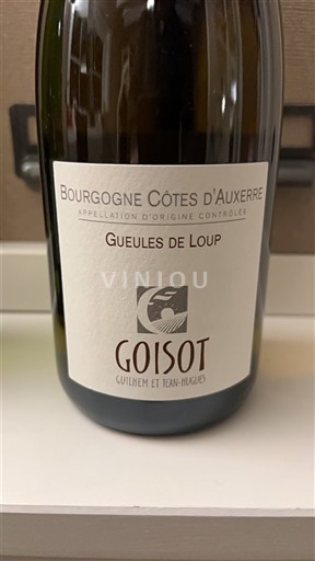 Bourgogne Bourgogne Côtes d'Auxerre Goisot Gueules de Loup 2018