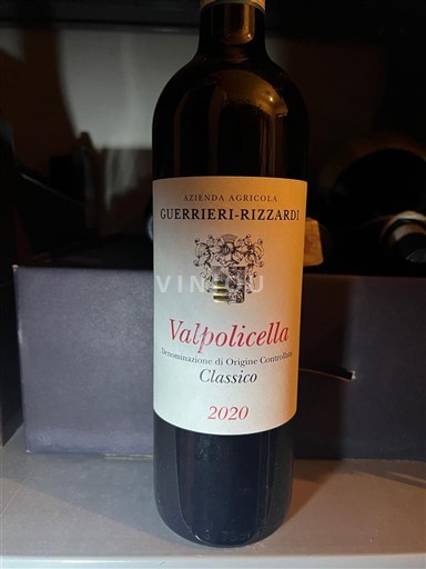 Vénétie Valpolicella Guerrieri Rizzardi Classico 2020