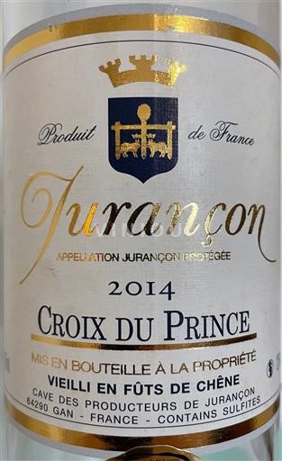 Tây Nam Jurançon Cave des Producteurs de Jurançon Croix du Prince 2014