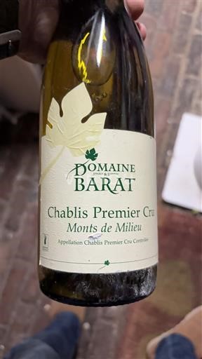 Borgogna Chablis Premier Cru Domaine Barat Monts de Milieu 2013
