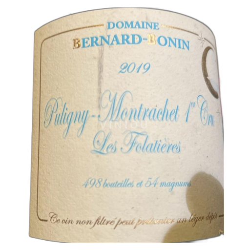 Burgund Puligny-Montrachet Premier Cru Domaine Bonin Les Folatières 2019