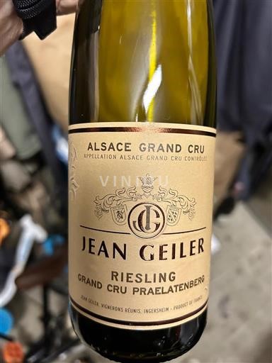 Alsace Alsace Grand Cru Grand Cru Jean Geiler Grand Cru Praelatenberg Không niên vụ