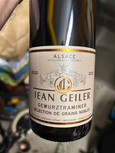 Alsácia Sélection de Grains Nobles Jean Geiler Gewurztraminer Sélection de Grains Nobles 2022
