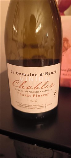 Borgogna Chablis Domaine Le Domaine d'Henri Saint Pierre 2019