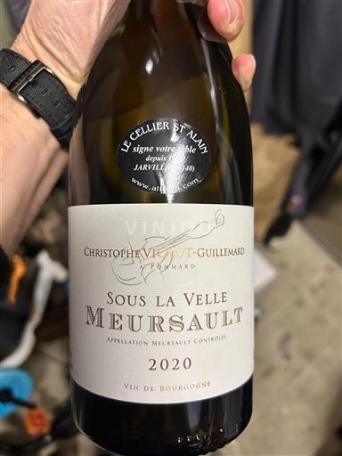 Burgundi Meursault Christophe Violot-Guillemard Sous la Velle 2020