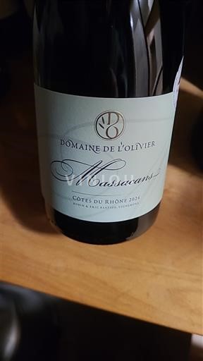 Rhônedalen Côtes du Rhône Domaine L'Olivier Massacans 2021