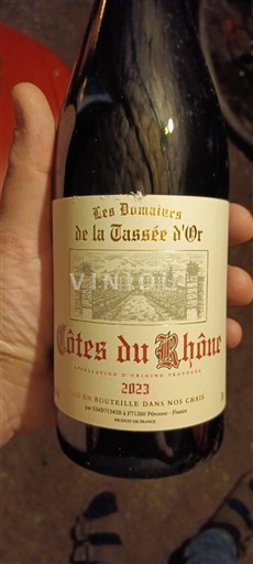 Rhônedalen Côtes du Rhône Domaine Les Domaines de la Tassée d'Or 2023