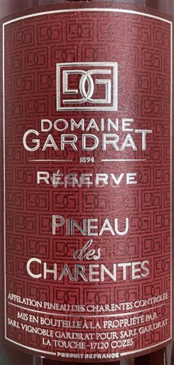 Poitou-Charentes Pineau-des-Charentes Domaine Gardrat Réserve Não Sazonado