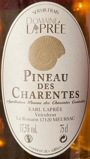 Poitou-Charentes Pineau-des-Charentes Domaine Laprée Không niên vụ