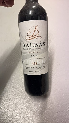 Castilien og León Ribera del Duero Balbás Crianza 2012