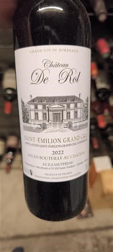 Bordeaux Saint-Émilion Grand Cru Château Rol 2022