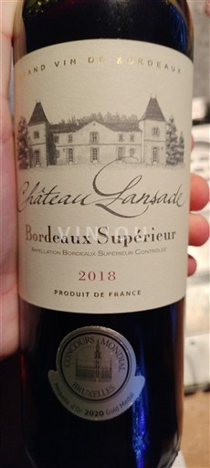 Burdeos Bordeaux superior Château Lansade 2018