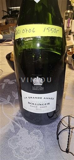 Šampanja Šampanjec Bollinger La Grande Année Rosé 2005