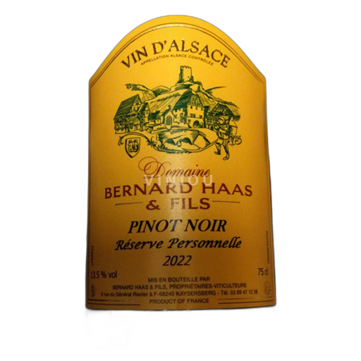 Alsace Määrittelemätön Domaine Bernard Haas & Fils Réserve Personnelle 2022
