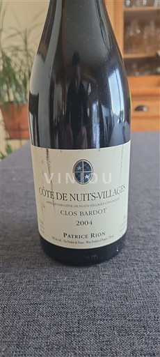 Burgund Côte de Nuits Villages Patrice Rion Clos Bardot 2004