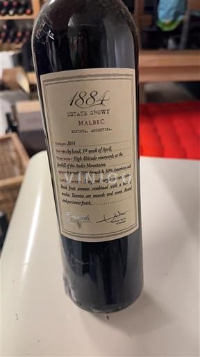 Mendoza 1884 Estates Grown 2014