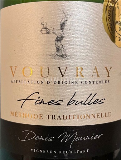 Loiredalen Vouvray Denis Meunier Fines Bulles Icke årgångsbetecknad
