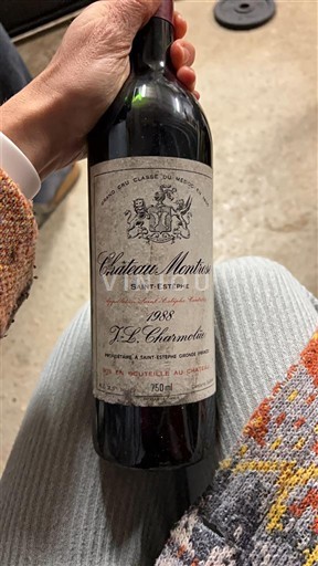 Bordeaux Saint-Estèphe Grand Cru Château Montrose VL Charmolüe 1988
