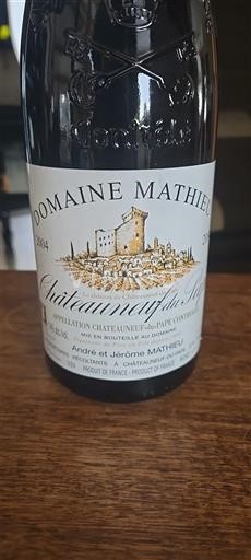 Rhône Valley Châteauneuf-du-Pape Domaine Mathieu 2004