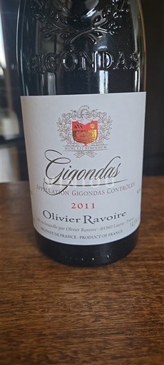Vallée du Rhône Gigondas Olivier Ravoire 2011