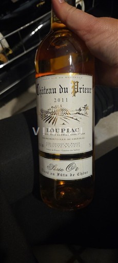 Vinos Blanc moelleux Sélec Or Château Prieur 2011 Francia Burdeos Loupiac AOC