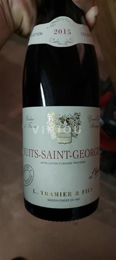 Vin Rouge sec L. Tramier & Fils 2015 France Bourgogne Nuits-saint-georges AOC