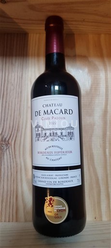 Burdeos Bordeaux superior Château Mascard Pacquin 2022