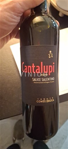 Puglia Salice Salentino Tenute Conti Zecca Cantalupi Riserva Không niên vụ