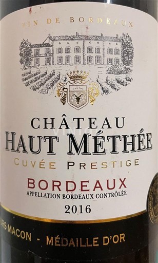 Bordeaux Château Haut Méthée Prestige 2016
