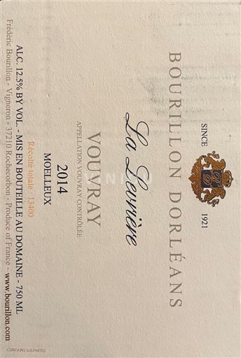 Loiredalen Vouvray Bourillon Dorléans La Levrière 2014